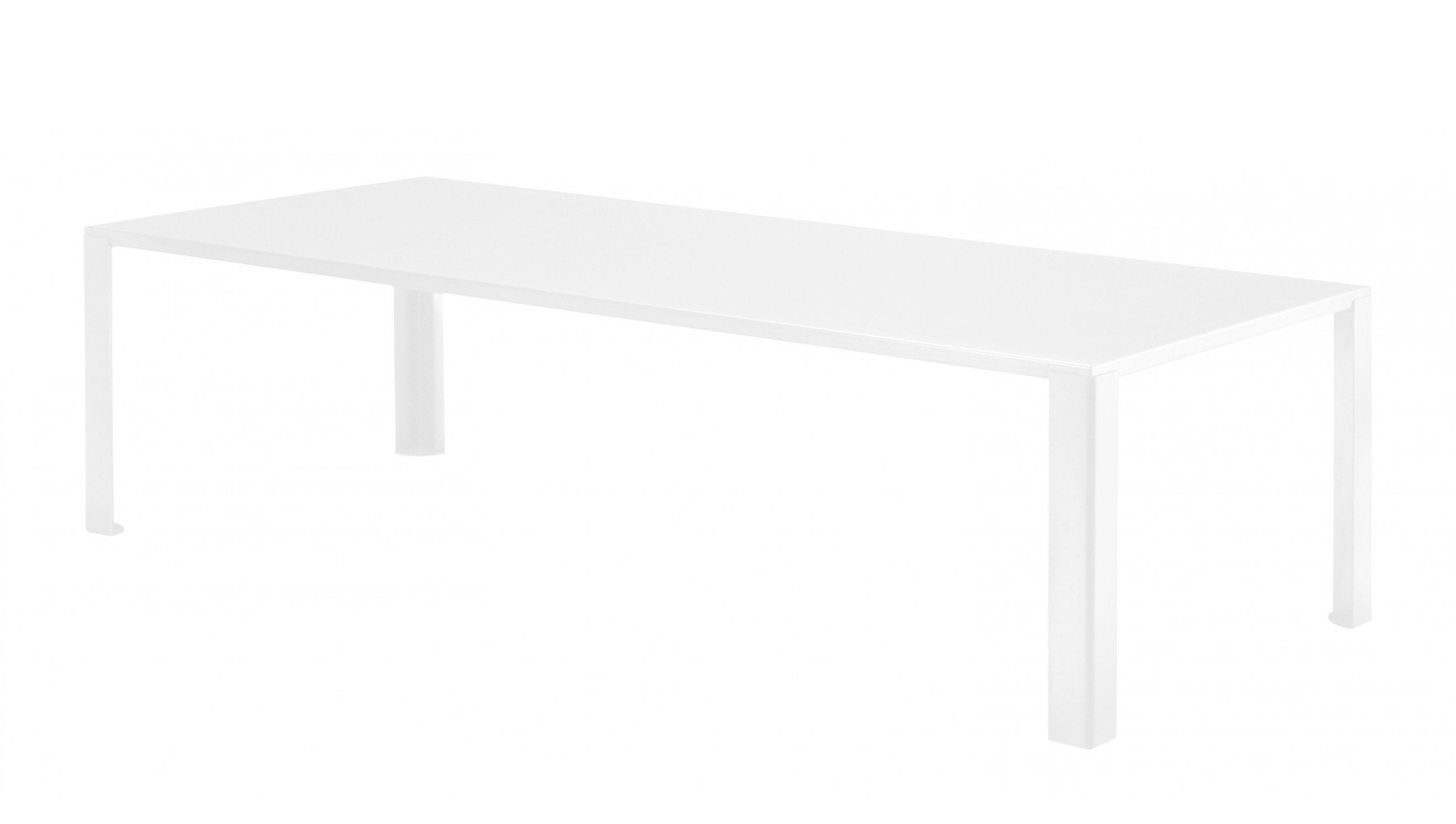 Big Irony Outdoor Gartentisch, 160 x 80 cm, weiß