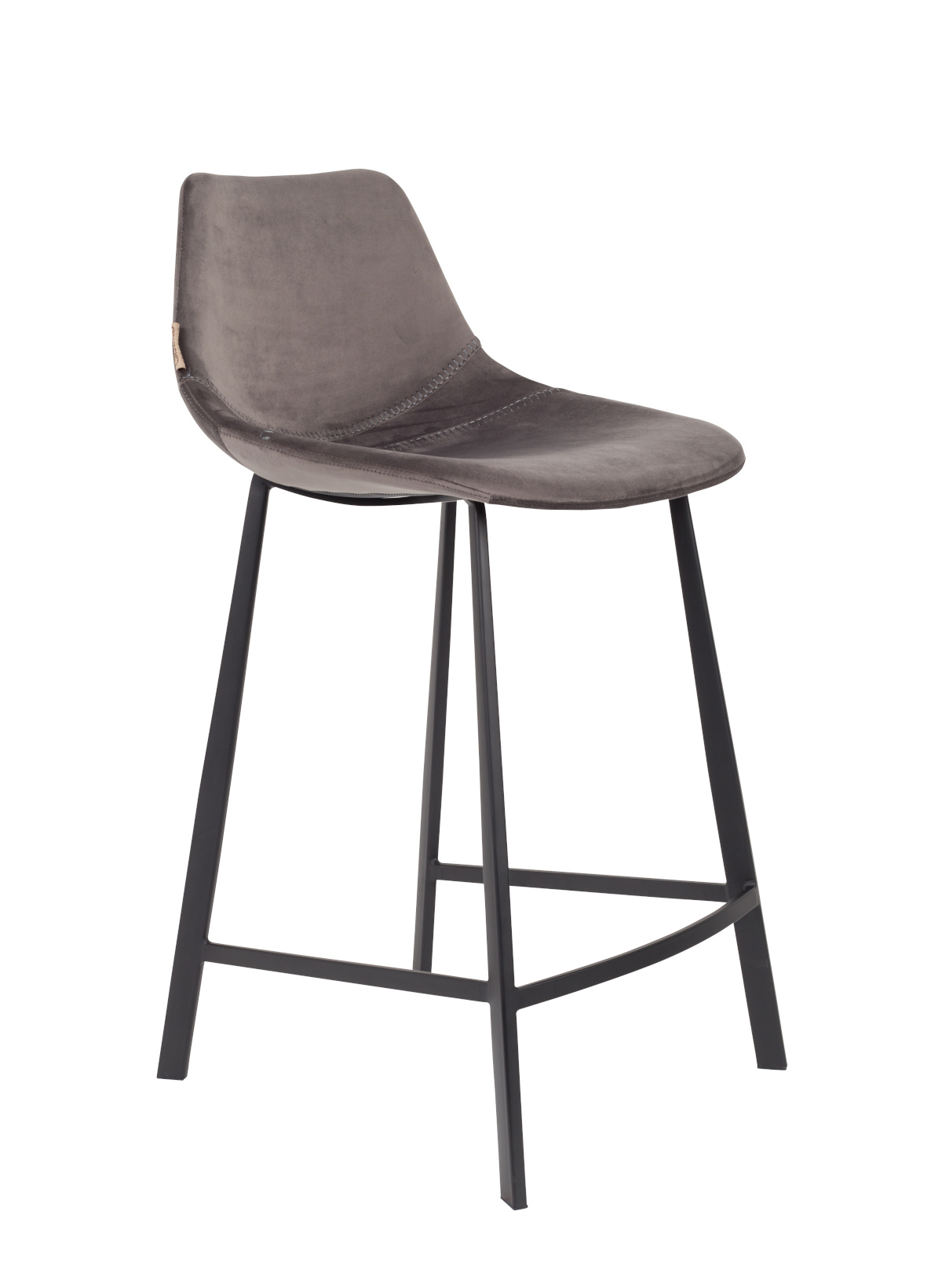 Franky Velvet Barhocker, 65 cm, grau