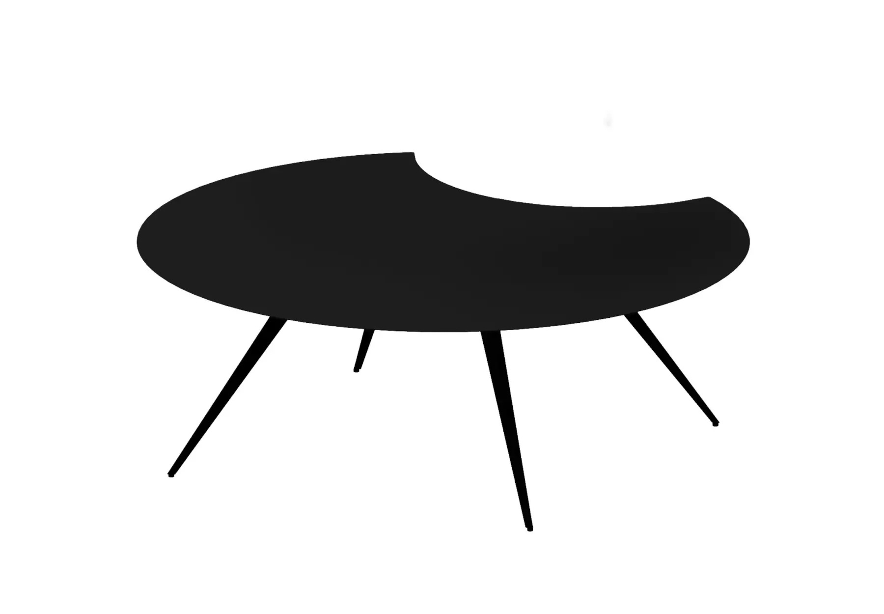 Zeus Dara Couchtisch 100 cm in Kupferschwarz mit filigranem Stahlgestell.