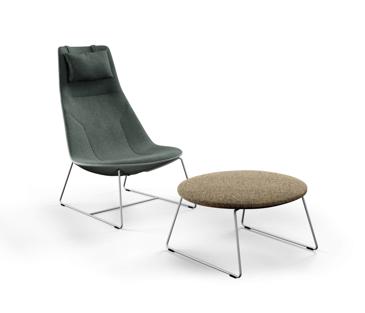 Profim Chic Lounge Sessel mit Hocker