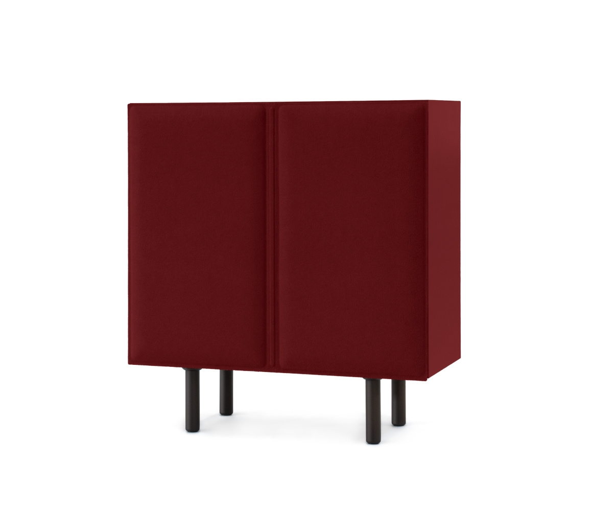 Magis Tacito Sideboard, zweifarbig bordeaux und hellgrün, italienisches Design, funktional, langlebig