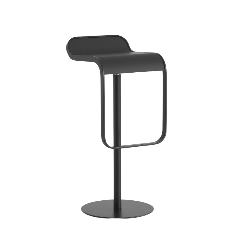 Lem Barhocker, höhe 80 cm, drehgestell, fixer höhe, matt verchromt oder pulverlackiert