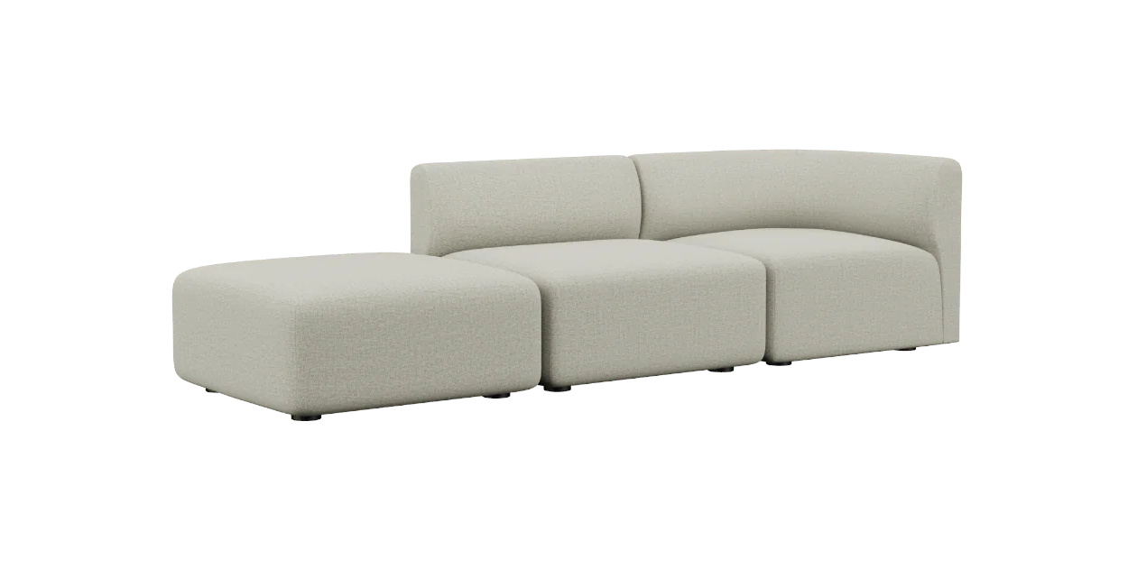 Fjord Loungesofa 2-Sitzer Open End Links, cosmo beige