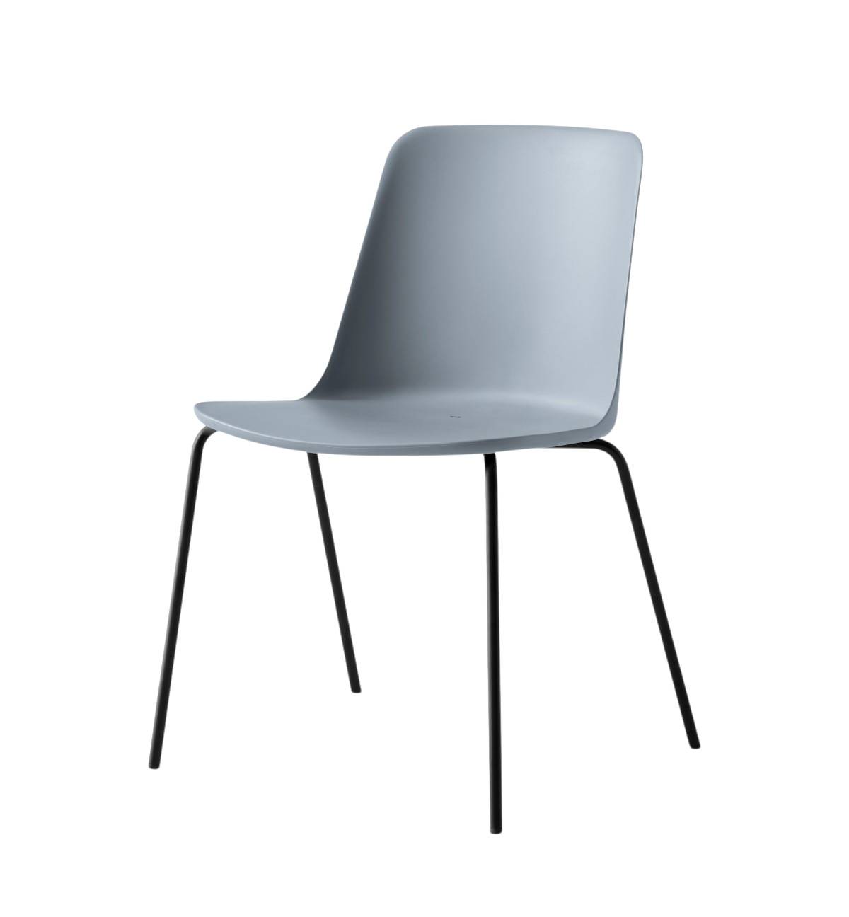 &Tradition Rely HW138 Outdoor Stuhl mit Sitzschale aus recyceltem Polypropylen und robustem Stahlgestell