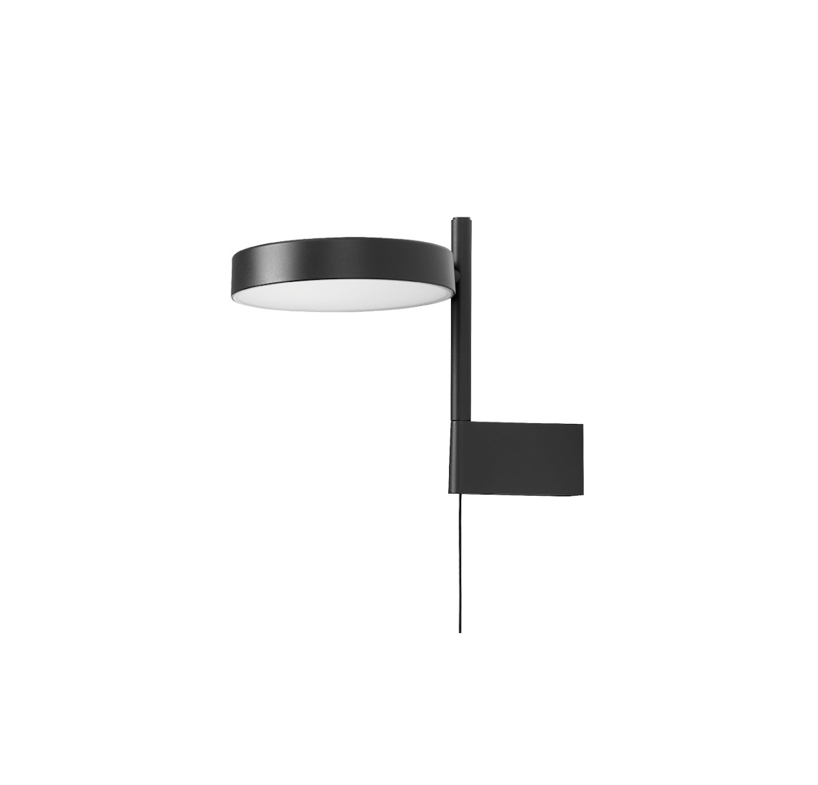 w242 Pastille alu br1 Wandleuchte, jet black