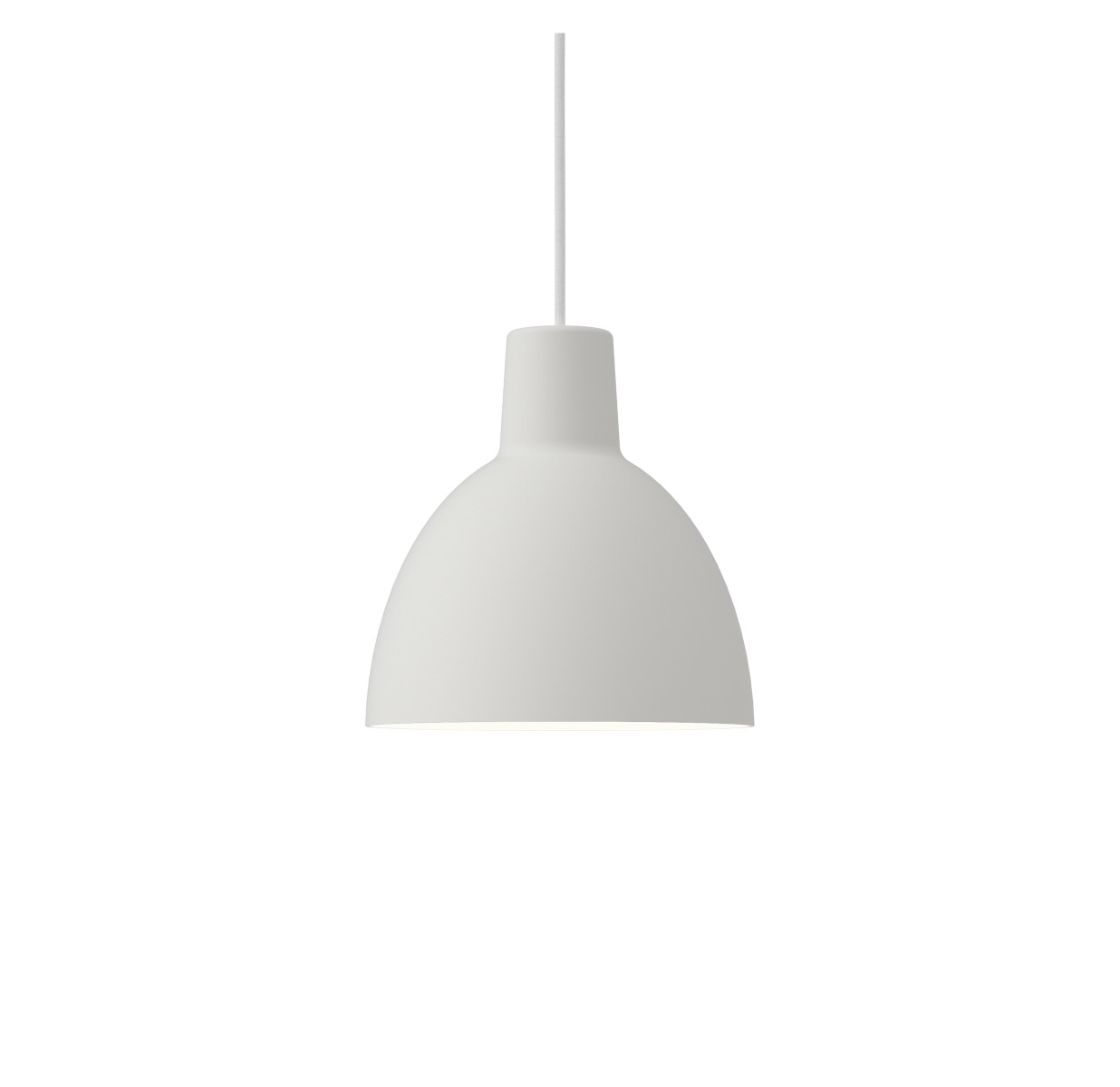 Louis Poulsen Toldbod Pendelleuchte Ø 25 cm weiß, minimalistisches Design, elegante Hängelampe, moderne Beleuchtung