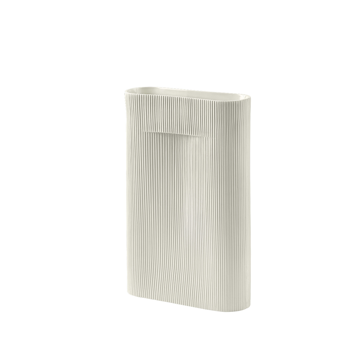 Ridge Vase, höhe 48,5 cm, off white