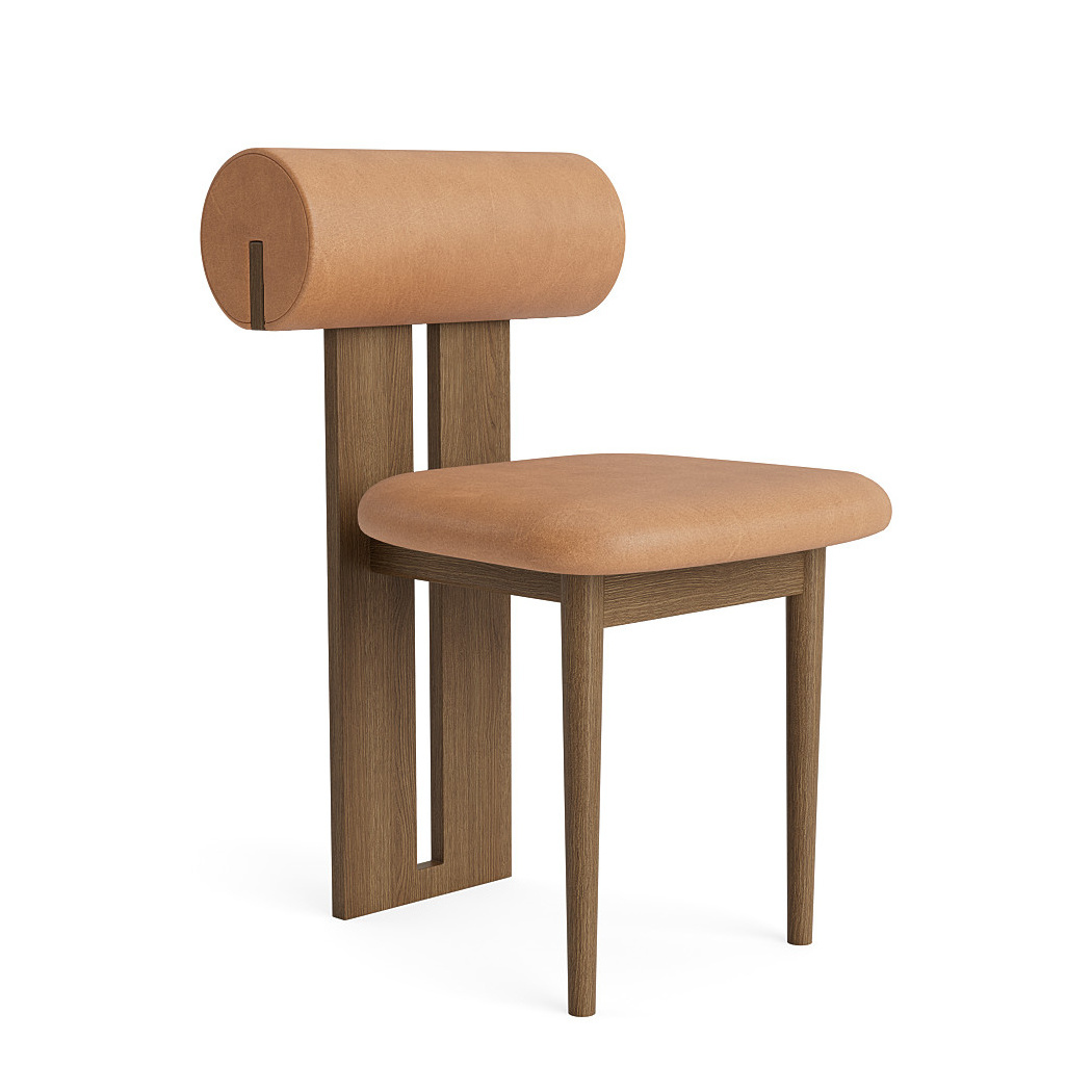 Hippo Chair, eiche hell geräuchert / dunes camel 21004