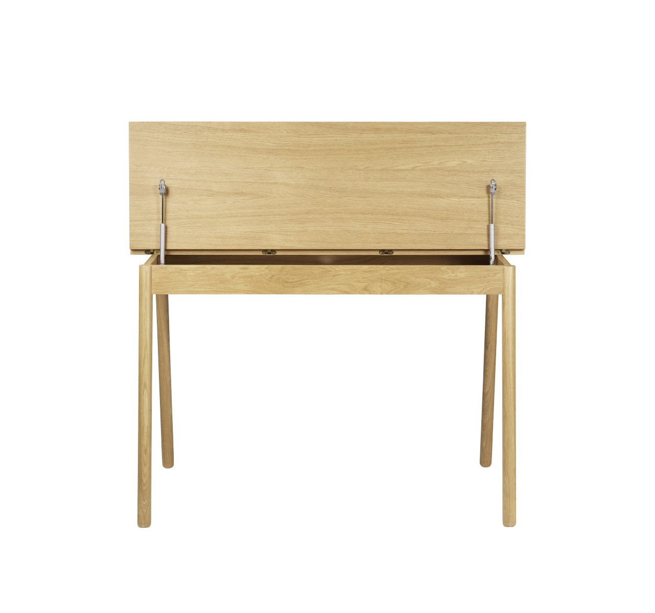 FDB Møbler C68 Nørrebro Schreibtisch, Eiche natur & Linoleum Mushroom, funktional, langlebig, nordisches Design