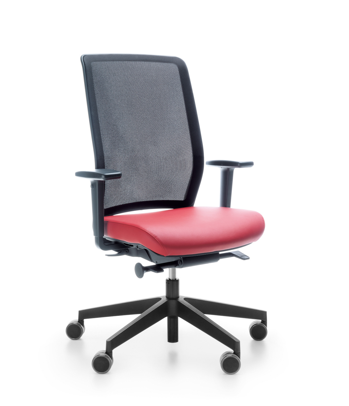 Veris Net 100SFL Bürostuhl, Synchronmechanik, Sitztiefen- und Sitzneigeeinstellung, aktive Sitzvorderkante