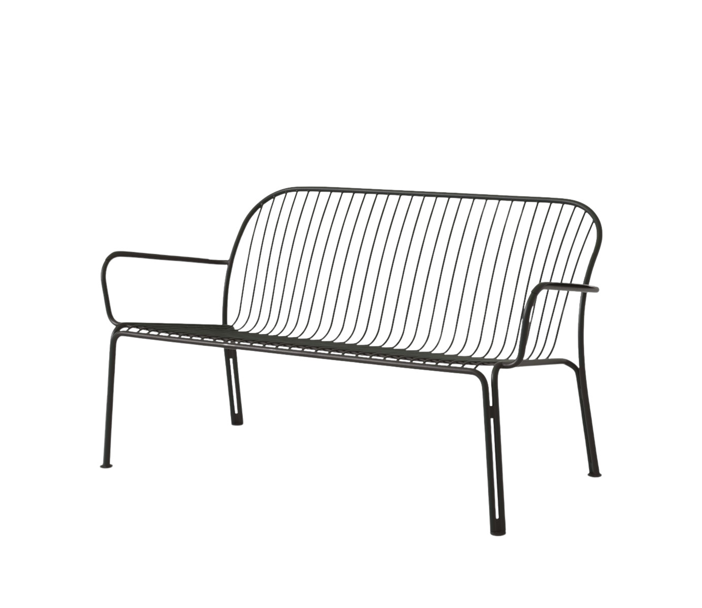 &Tradition Thorvald SC110 Loungesofa schwarz, pulverbeschichteter Stahl, modernes Outdoor-Design