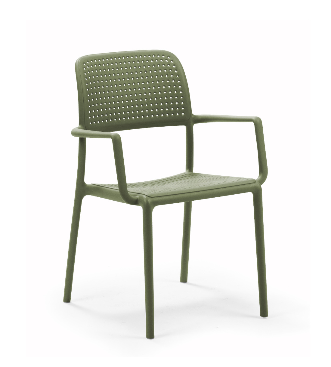 Nardi Bora Armlehnstuhl agave, italienischer Outdoor-Stuhl, wetterfest, leicht, langlebig, modernes Design