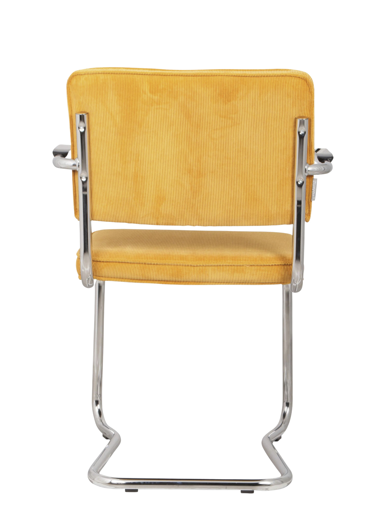 Zuiver Ridge Kink Rib Armlehnstuhl in Gelb – moderner Designer-Stuhl mit ergonomischem Design und auffälligen Rillen