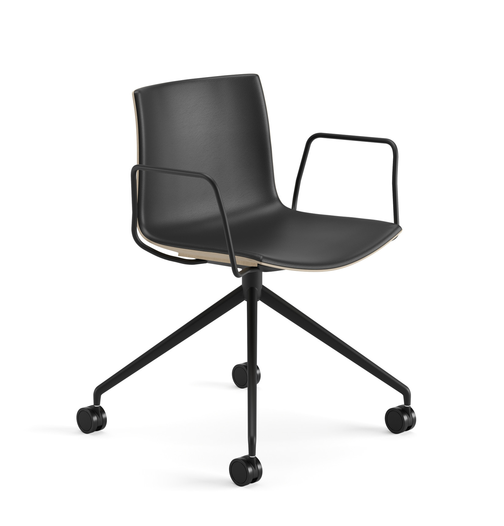 Catifa 46 Armlehnstuhl, holz, vorne bezogen #0333