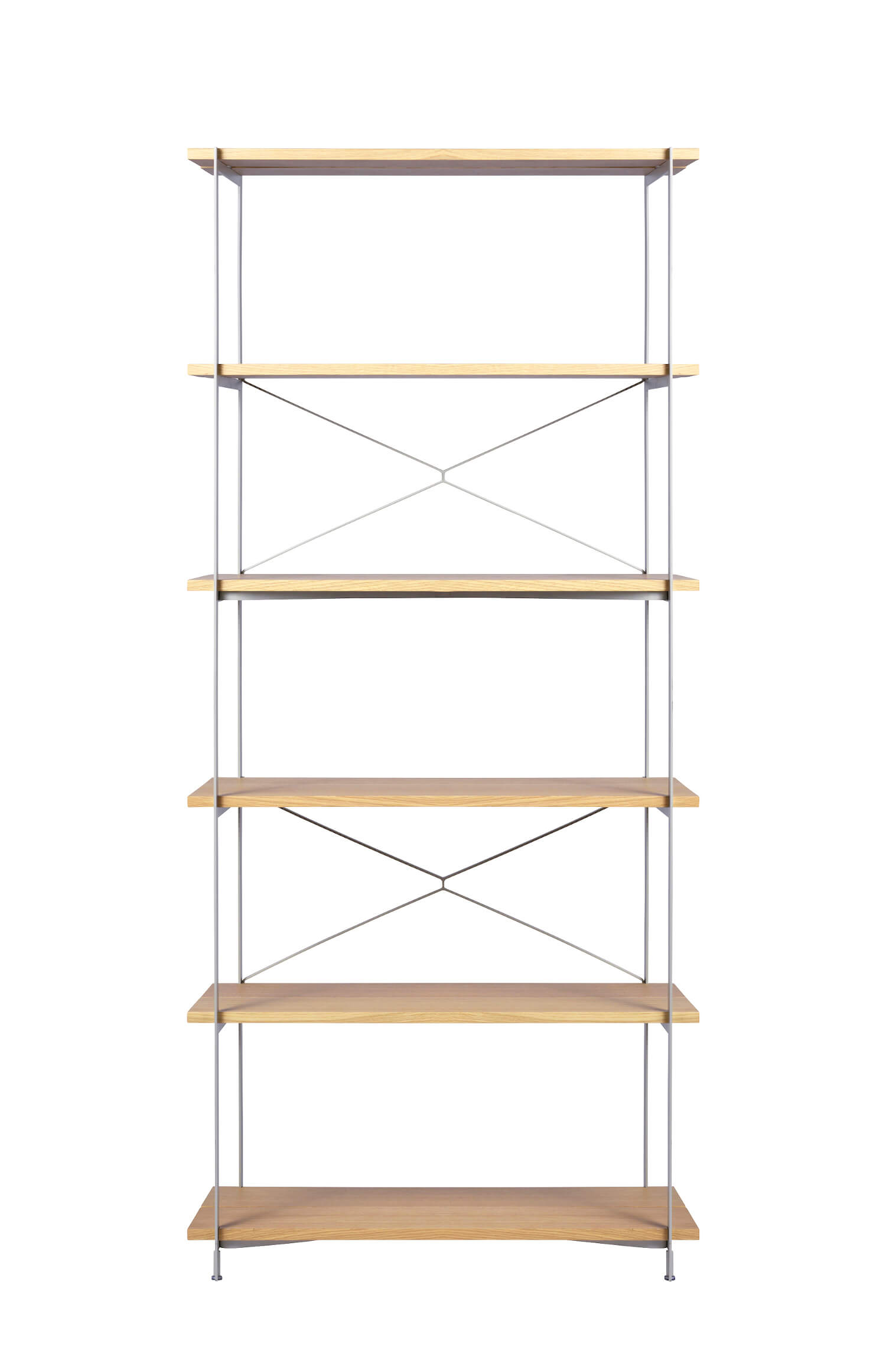 FDB Møbler A91 Nordhavn Regal, nordisches Design, Eiche natur & Silk Grey, langlebig, funktional