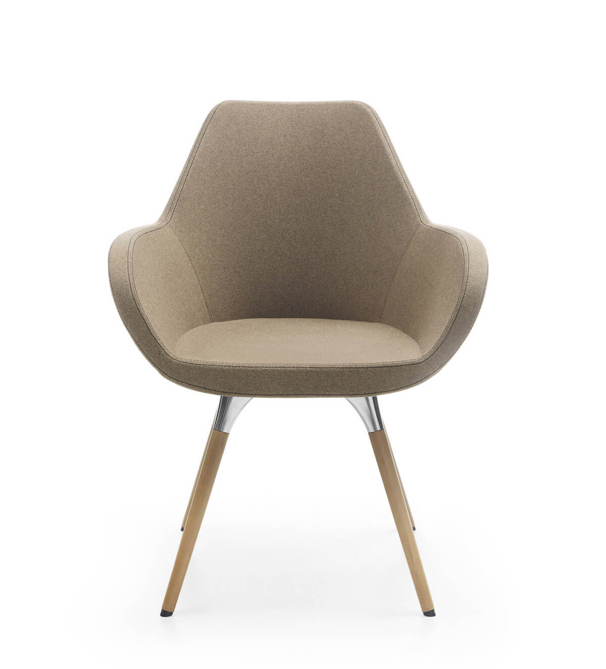 Moderner Profim Fan 10HW Sessel mit robustem Holzgestell, ergonomisches Design, ideal fürs Büro und Zuhause