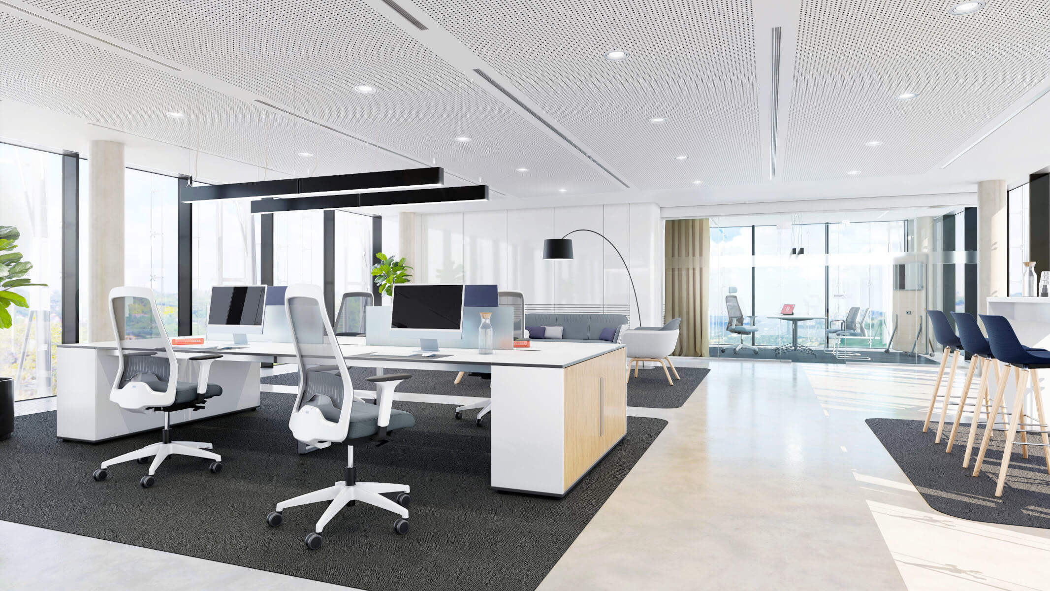 HUB HU140 Sessel von Interstuhl, komfortabler Loungesessel mit Polsterung, zeitloses Design für Büro und Homeoffice