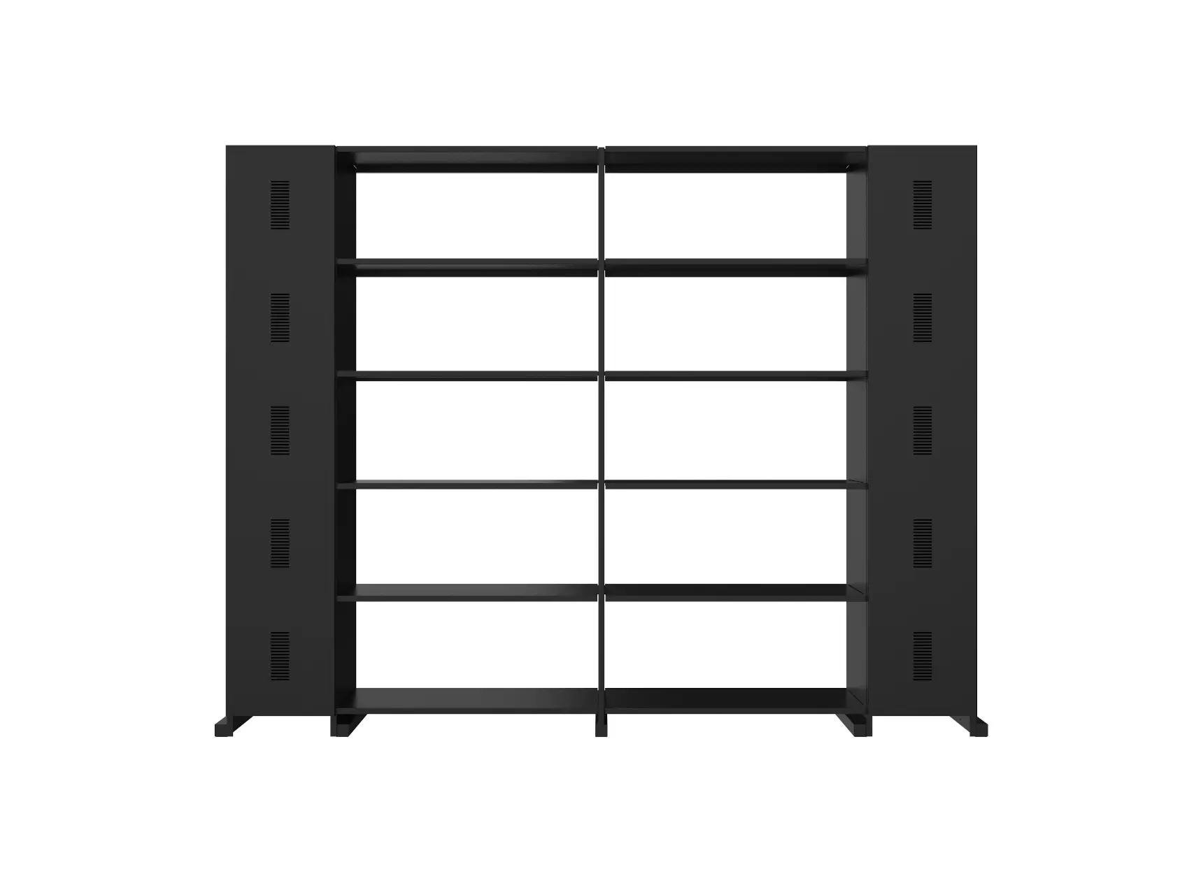 Zeus Alfiere Bücherregal 248 × 35 cm in Kupferschwarz aus Stahl mit offenem Regalsystem und zeitloser Gestaltung.