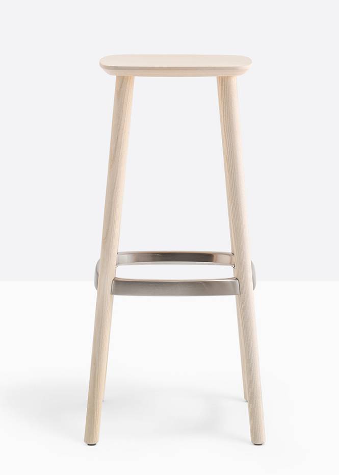 Pedrali Babila 2702 Barhocker Esche Natur mit Fußstütze