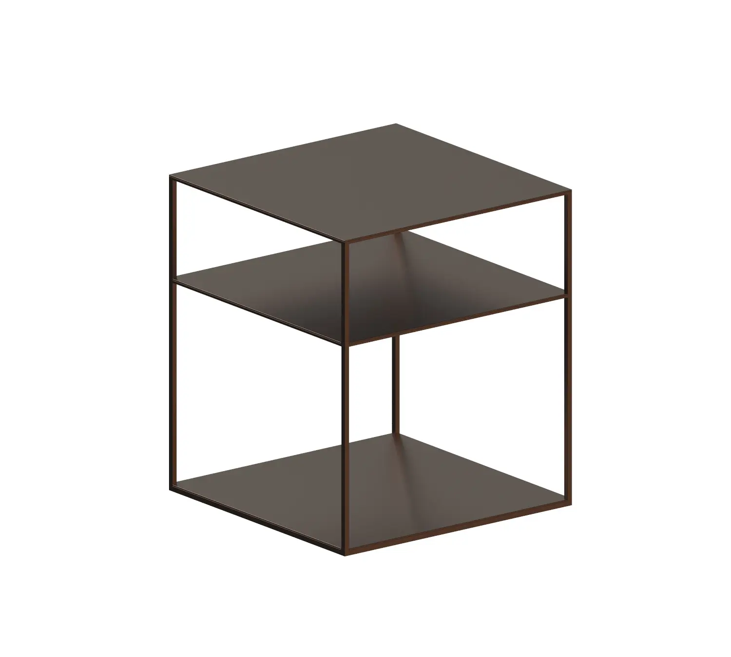 Slim Irony Triplet Beistelltisch, 40 x 40 cm, braun