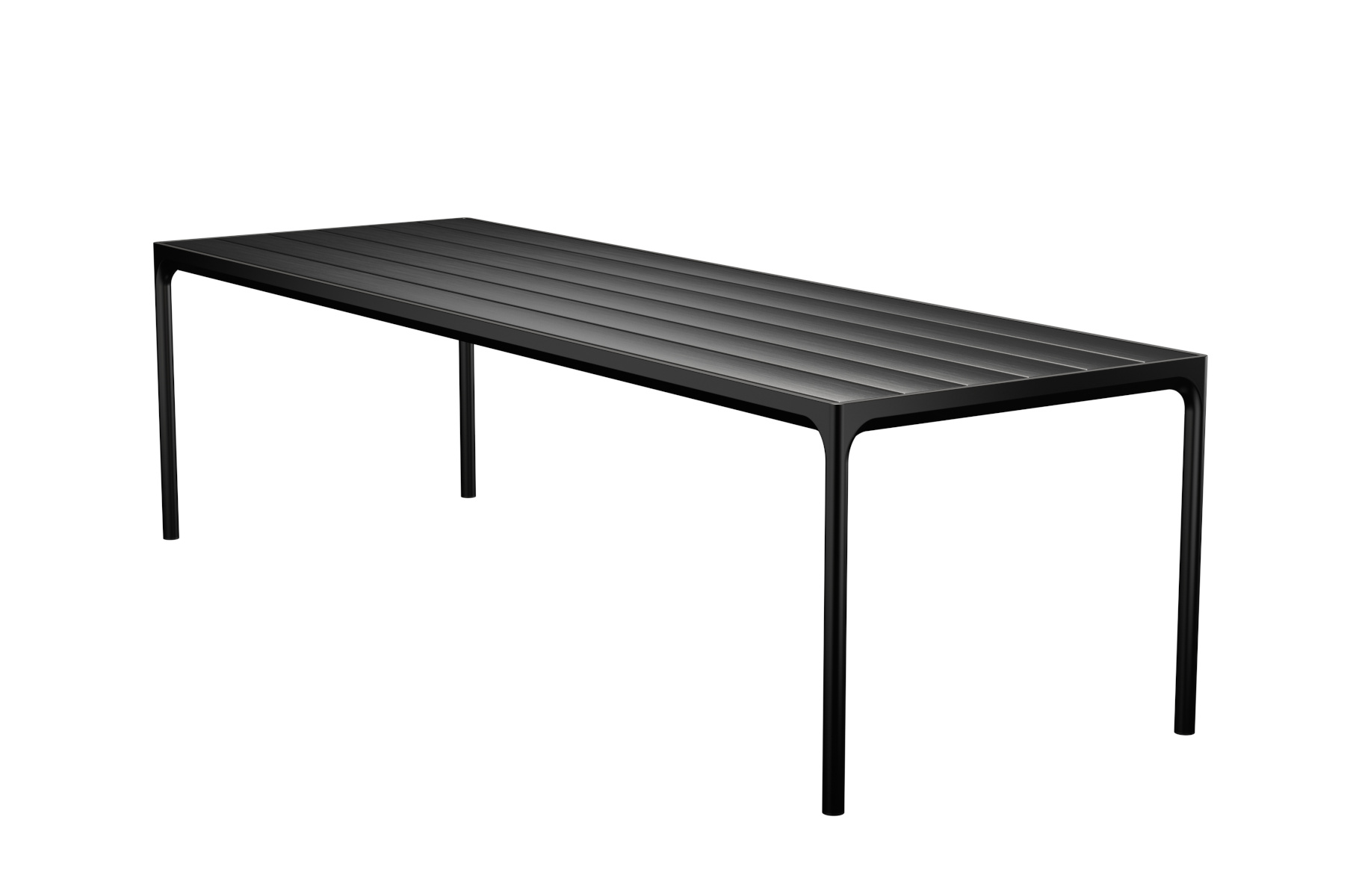 Four Gartentisch, 270 x 90 cm, schwarz / aluminium