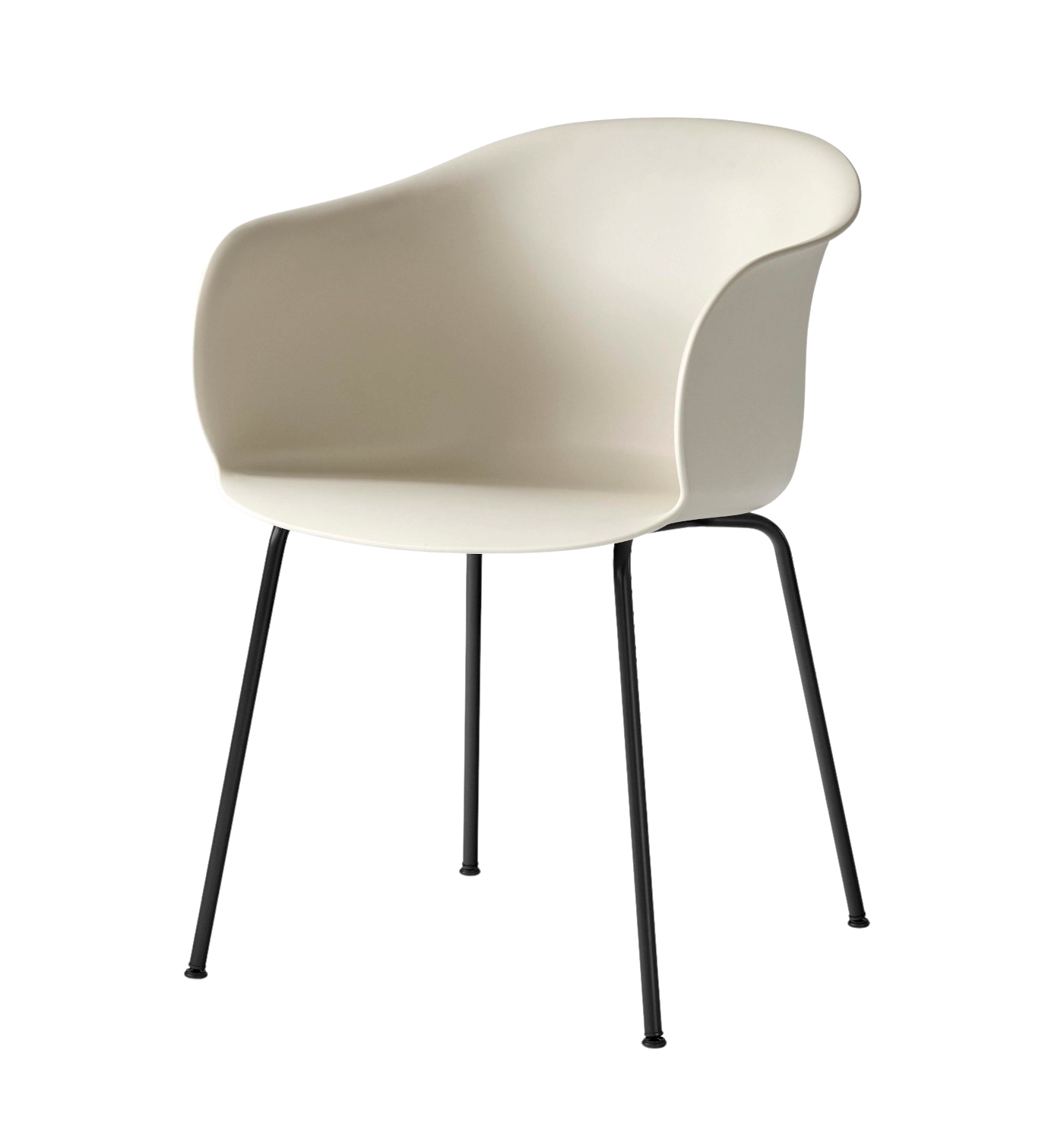 &Tradition Elefy JH28 Armlehnstuhl, schwarz/soft beige, skandinavisches Design, elegant und komfortabel – stilvoll im Esszimmer
