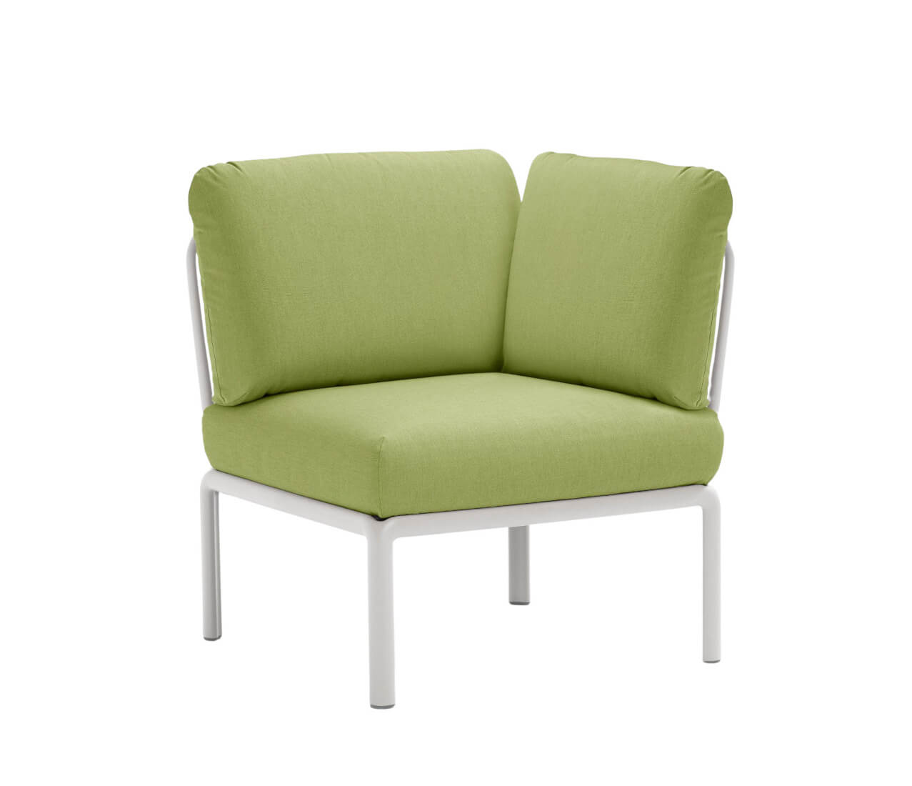 Nardi Komodo Eckelement, Modulsofa weiß/avocado, wetterfest, outdoor, langlebig, italienisches Design