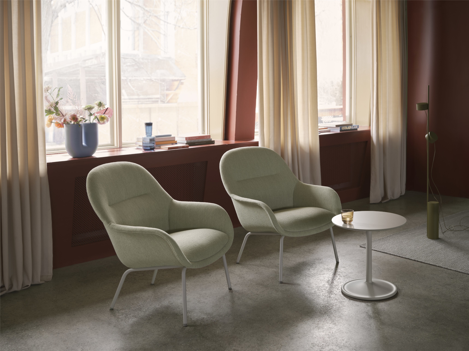 Moderner Muuto Fiber Lounge Armchair aus nachhaltigem Material, bequemer Lounge-Sessel im skandinavischen Stil