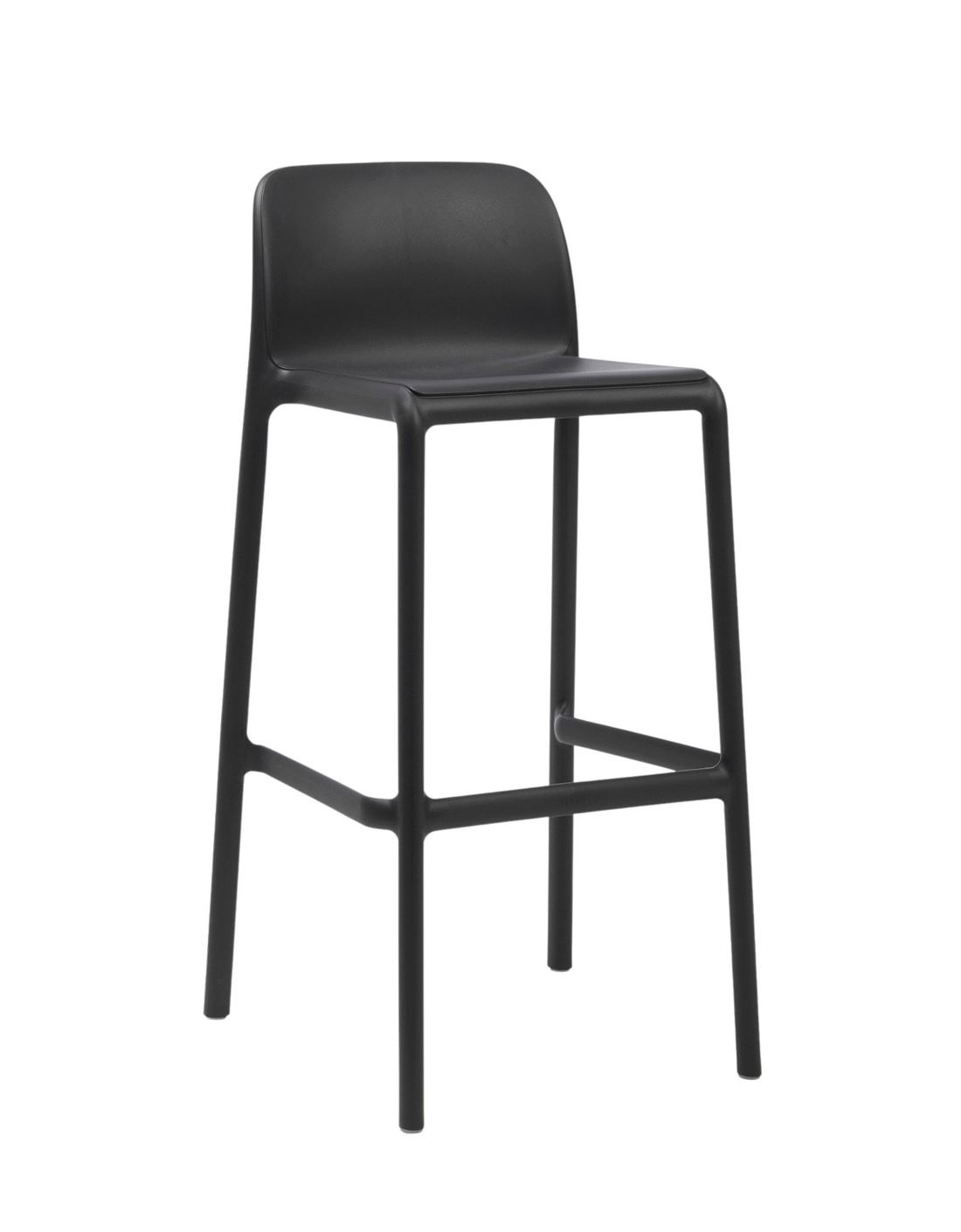 Nardi Faro Barhocker 76 cm – anthrazit, italienisches Outdoor-Design Nardi Faro Barhocker 76 cm, anthrazit, Outdoor-Barhocker, wetterfest, leicht, modernes italienisches Design
