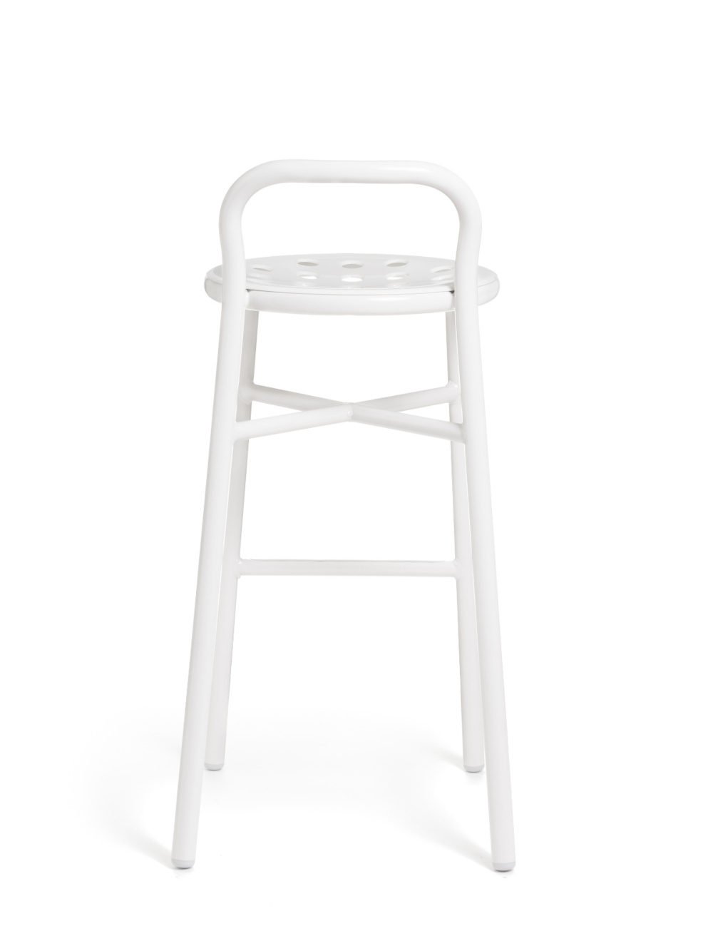 Magis Pipe Barhocker 67 cm, weiß, minimalistischer Design-Barstuhl, robust, italienische Qualität