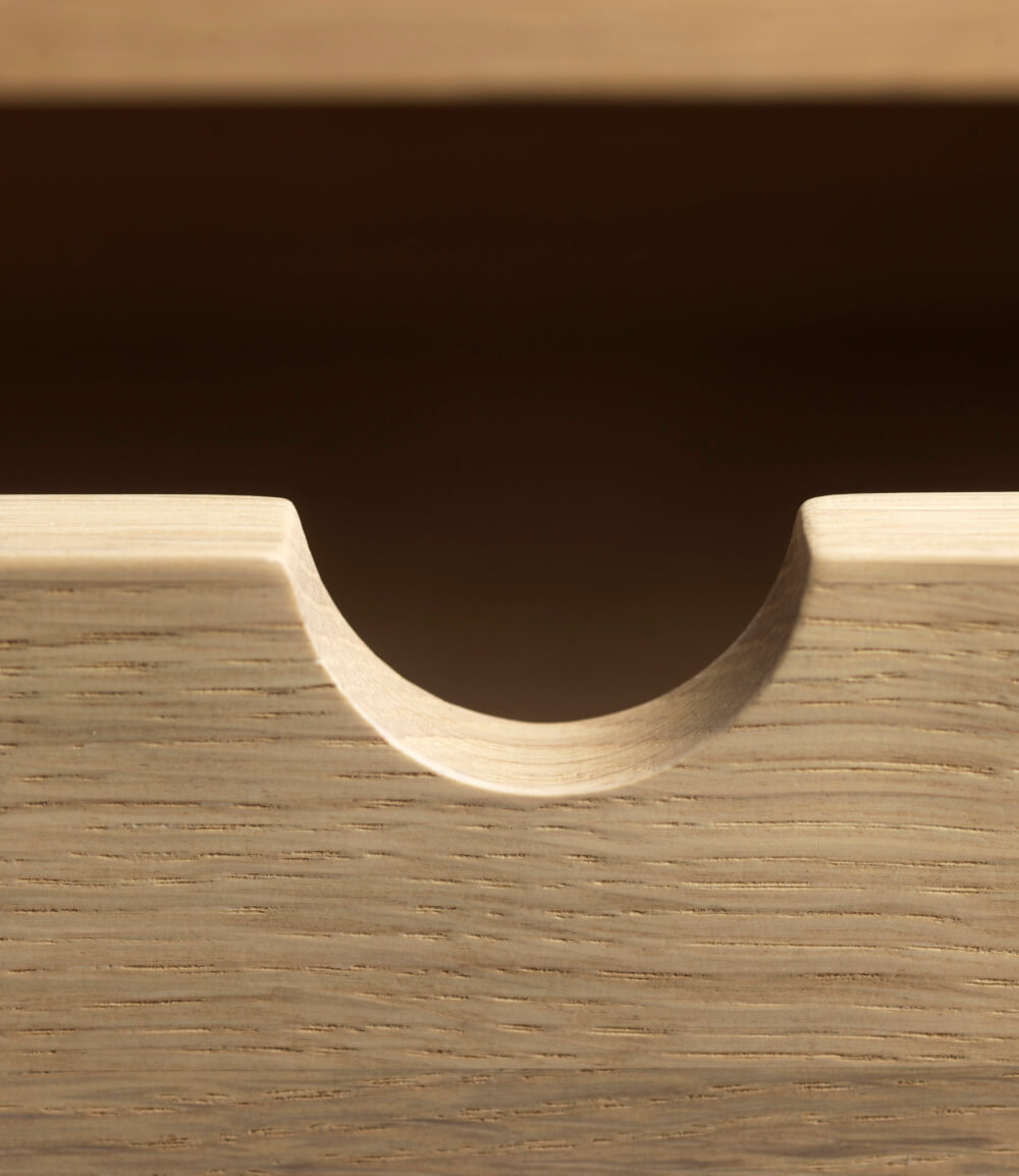 FDB Møbler F24 Bank, minimalistisches Design, Eiche natur, ergonomisch, funktional, langlebig, nachhaltig