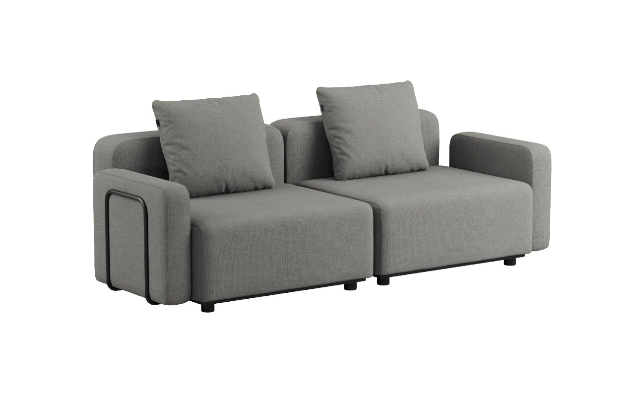 Cobana Loungesofa 2-Sitzer mit Armlehnen, kirra grey