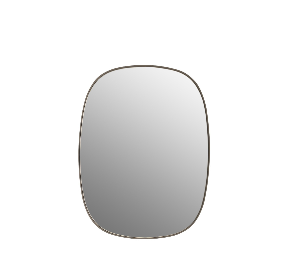Framed Spiegel, small, taupe / glasklar