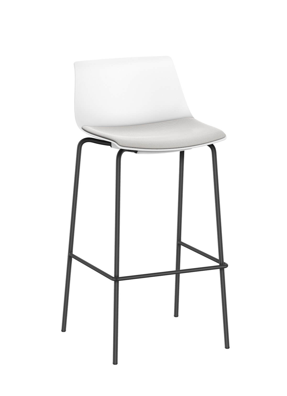 Interstuhl SHUFFLEis1 SU272 Barhocker, ergonomischer gepolsterter Sitz, modernes Design, stabiles Gestell für Bar oder Küche