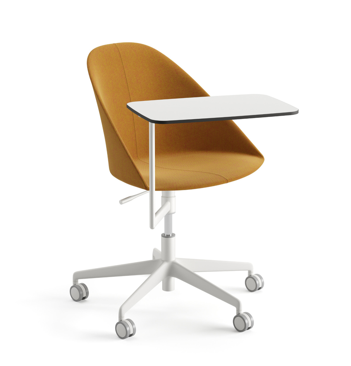 Cila Go Drehstuhl mit Schreibbrett, voll bezogen #2317 Cila Go Drehstuhl mit Schreibbrett, voll bezogen #2317