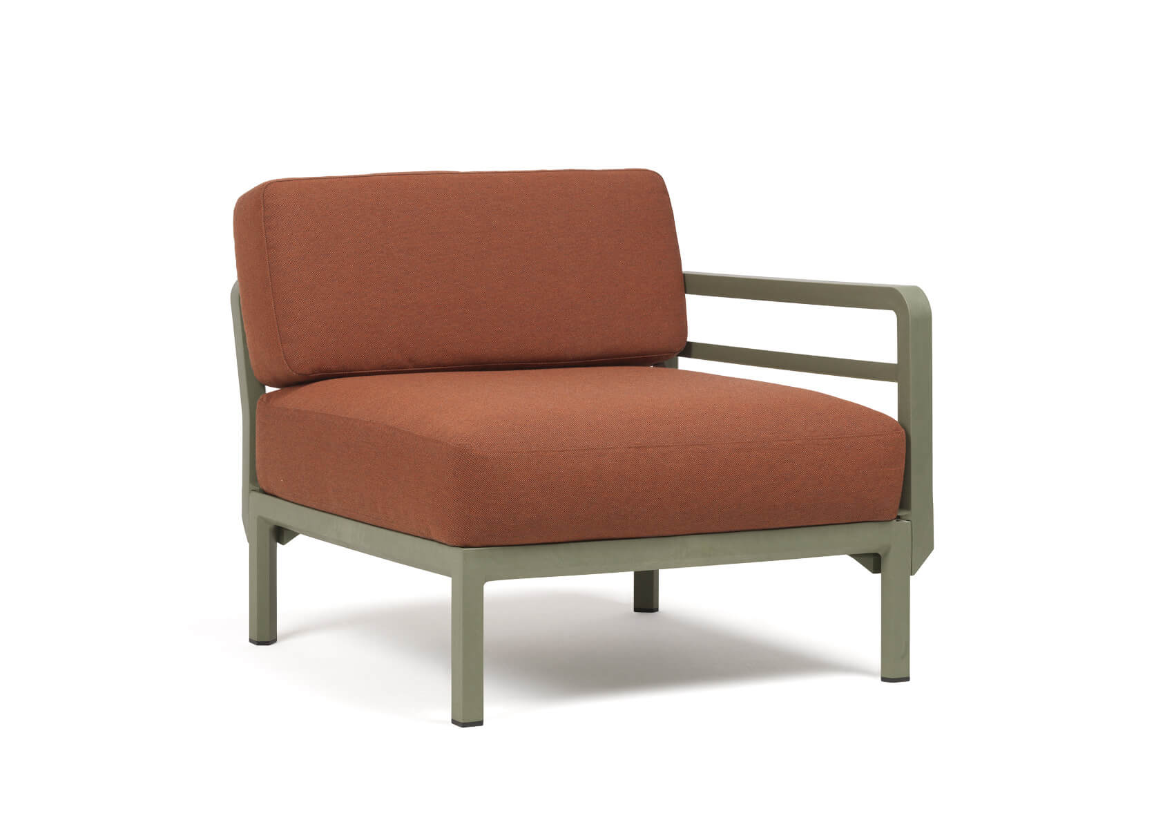 Nardi Maximo 5 Modulsofa Seitenelement, cactus/cannella Sunbrella, wetterfest, langlebig, modernes Outdoor-Design