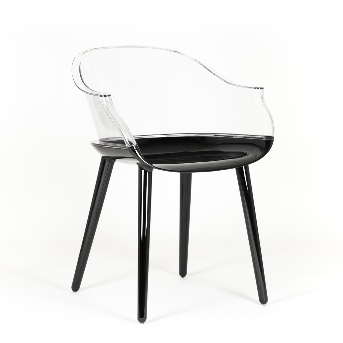 Magis Cyborg Stuhl schwarz, ergonomischer Armlehnstuhl, modernes Design, hochwertiges italienisches Möbel