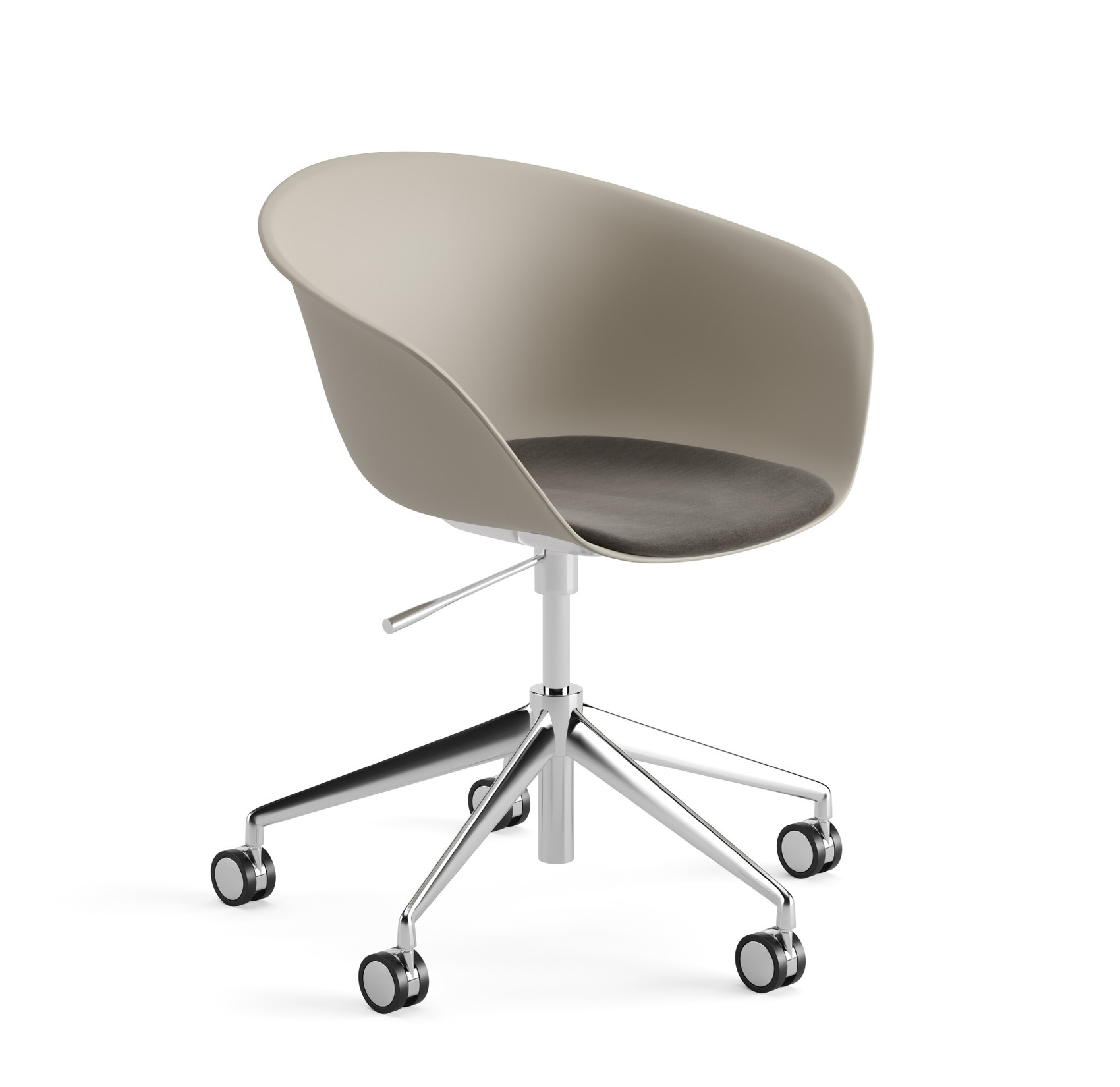 Duna 02 Drehstuhl, kunststoff mit polstersitz #4229