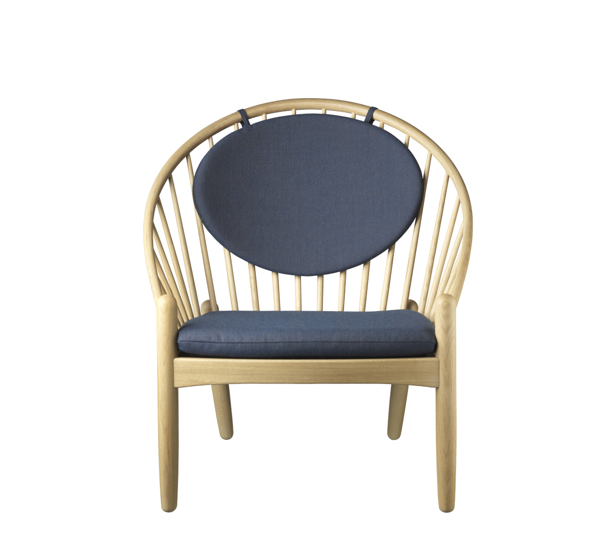 FDB Møbler J166 Jørna Sessel, FSC®-Holz Eiche, dunkelblau, ergonomisch, nachhaltig, nordisches Design