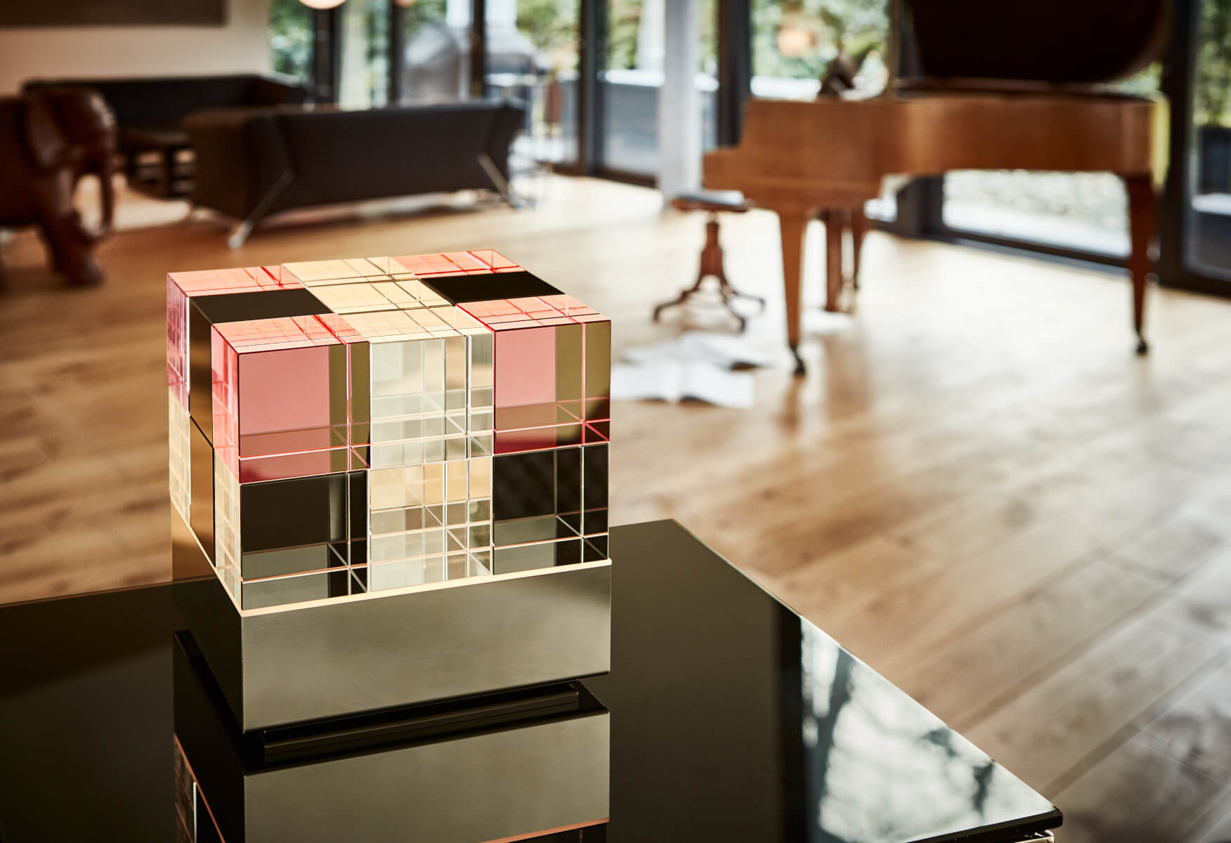 Tecnolumen Cubelight Tischleuchte rosa