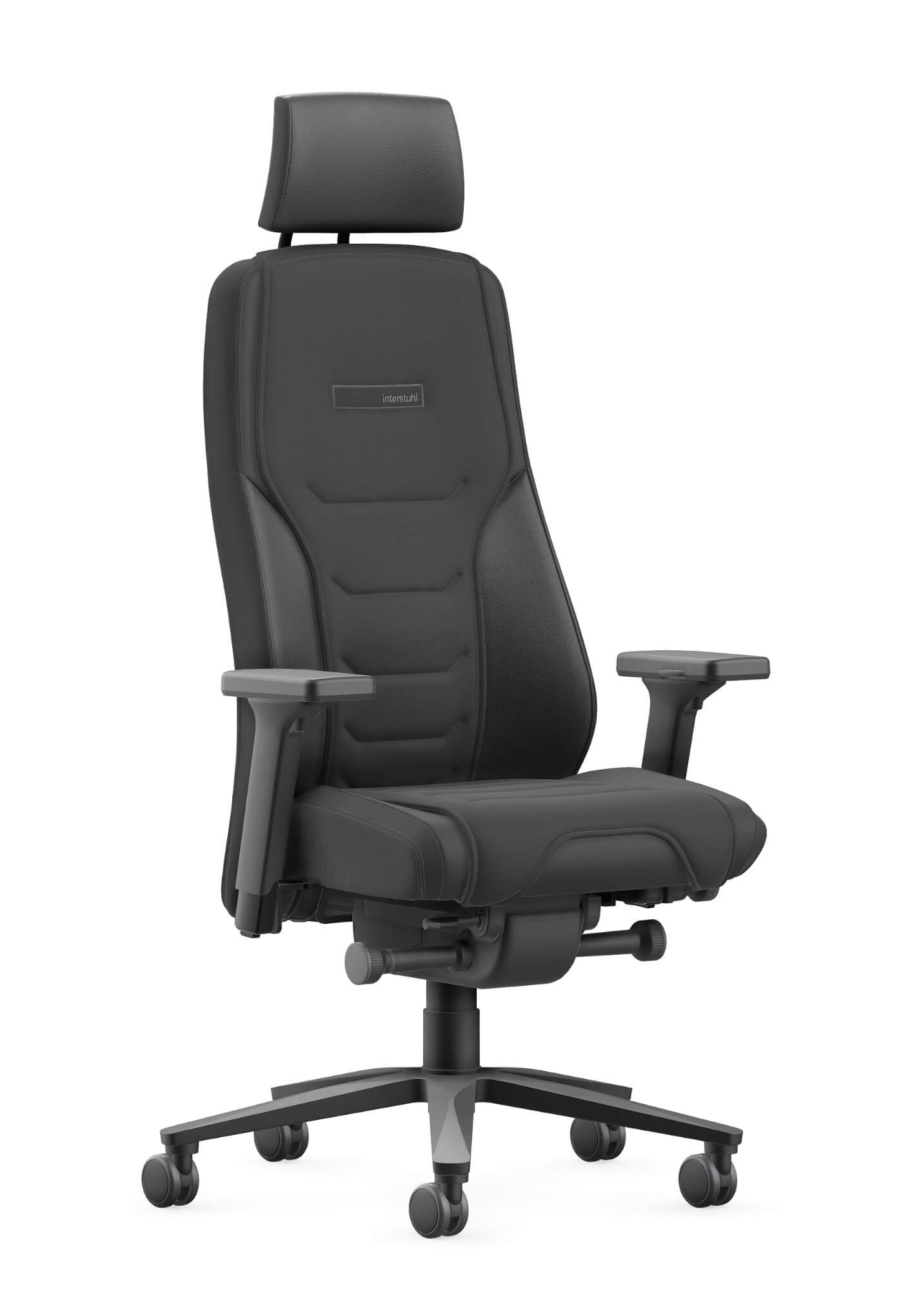 Interstuhl TF118 24h-Drehsessel ergonomisch schwarz Interstuhl TF118 ergonomischer 24-Stunden-Drehsessel mit hoher Rückenlehne, für Leitstellen und Dauereinsatz geeignet