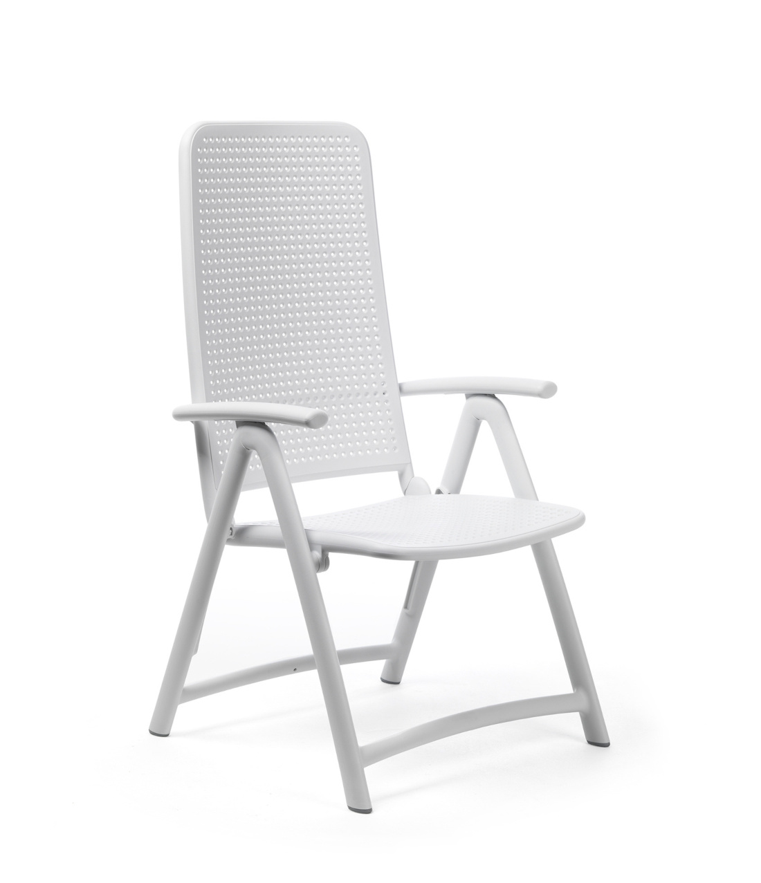 Nardi Darsena Klappstuhl weiß, leichter Outdoor-Stuhl aus Polypropylen, wetterfest, stapelbar, Made in Italy