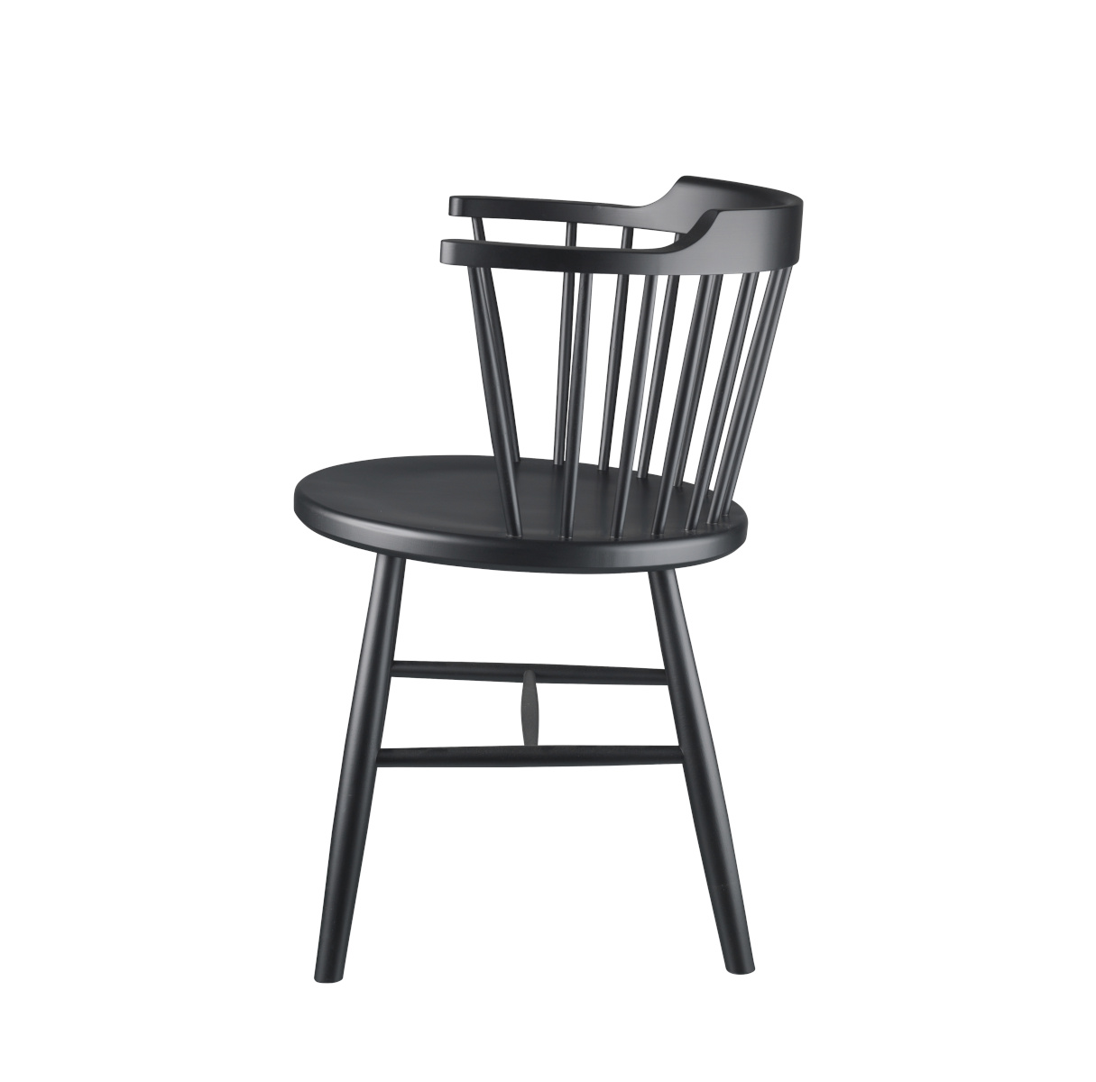 FDB Møbler J18 Stuhl, skandinavisches Design, Buche schwarz, langlebig, ergonomisch, funktiona