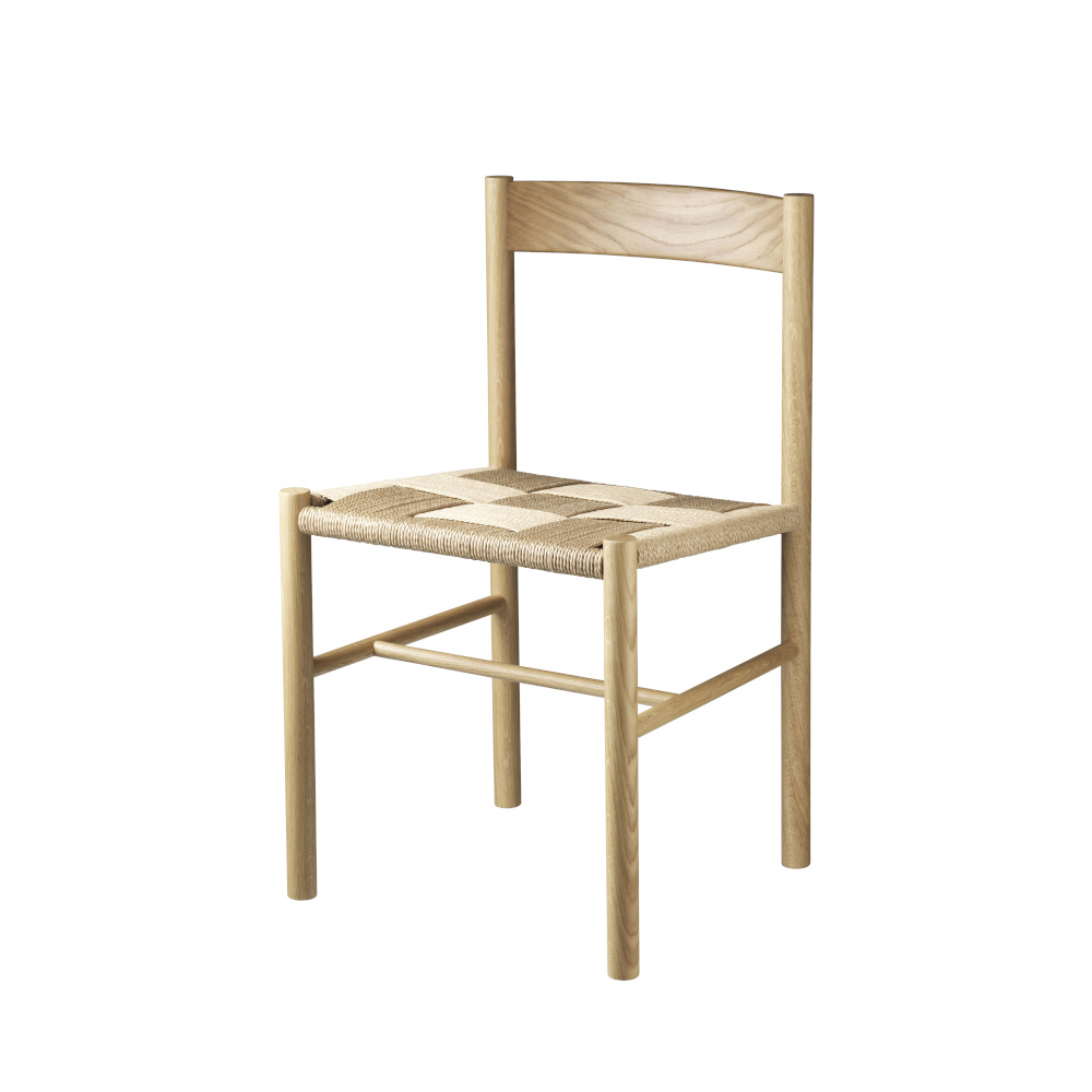 FDB Møbler J178 Lønstrup Stuhl, ergonomisch, Eiche natur, Naturgeflecht, nachhaltig, funktional, skandinavisch