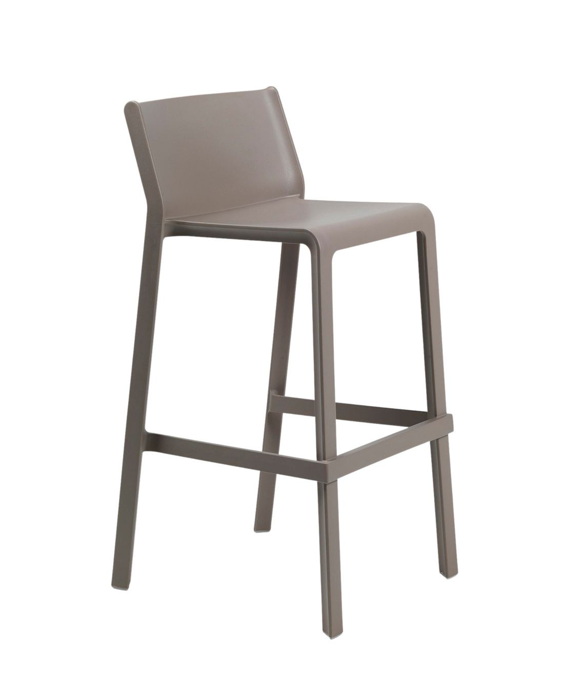 Nardi Trill Barhocker 76 cm, tortora, italienisches Outdoor-Design, wetterfest, langlebig, stapelbar