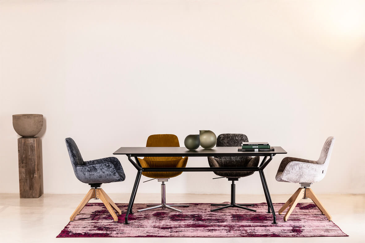 Wagner W-Club Compact Sessel mit Holzgestell und Höhenverstellung, ergonomisch, moderner Komfortstuhl für Home und Büro