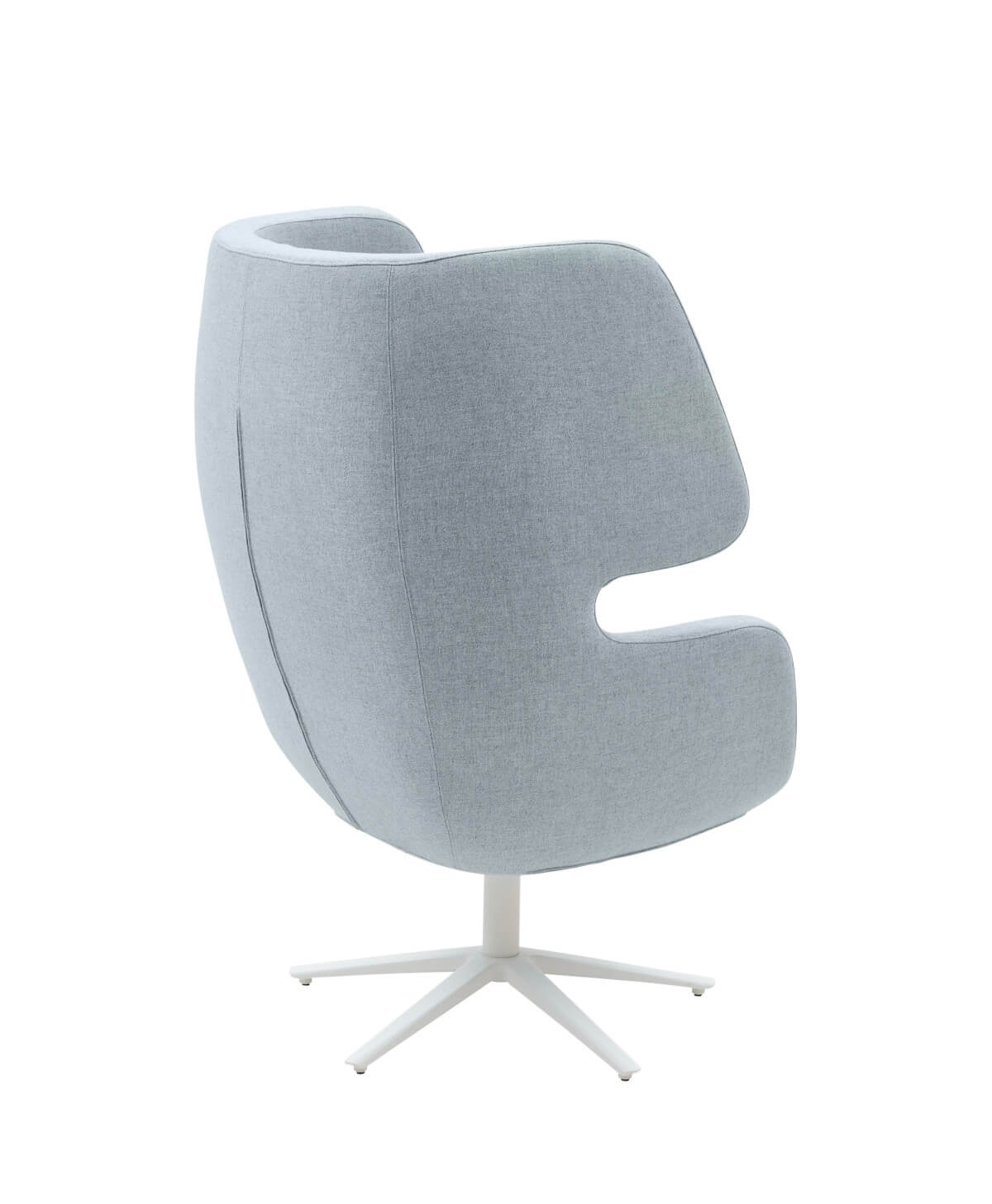 Softline Moai Drehsessel, moderner Polstersessel mit Drehfuß, ergonomische Form und hoher Sitzkomfort