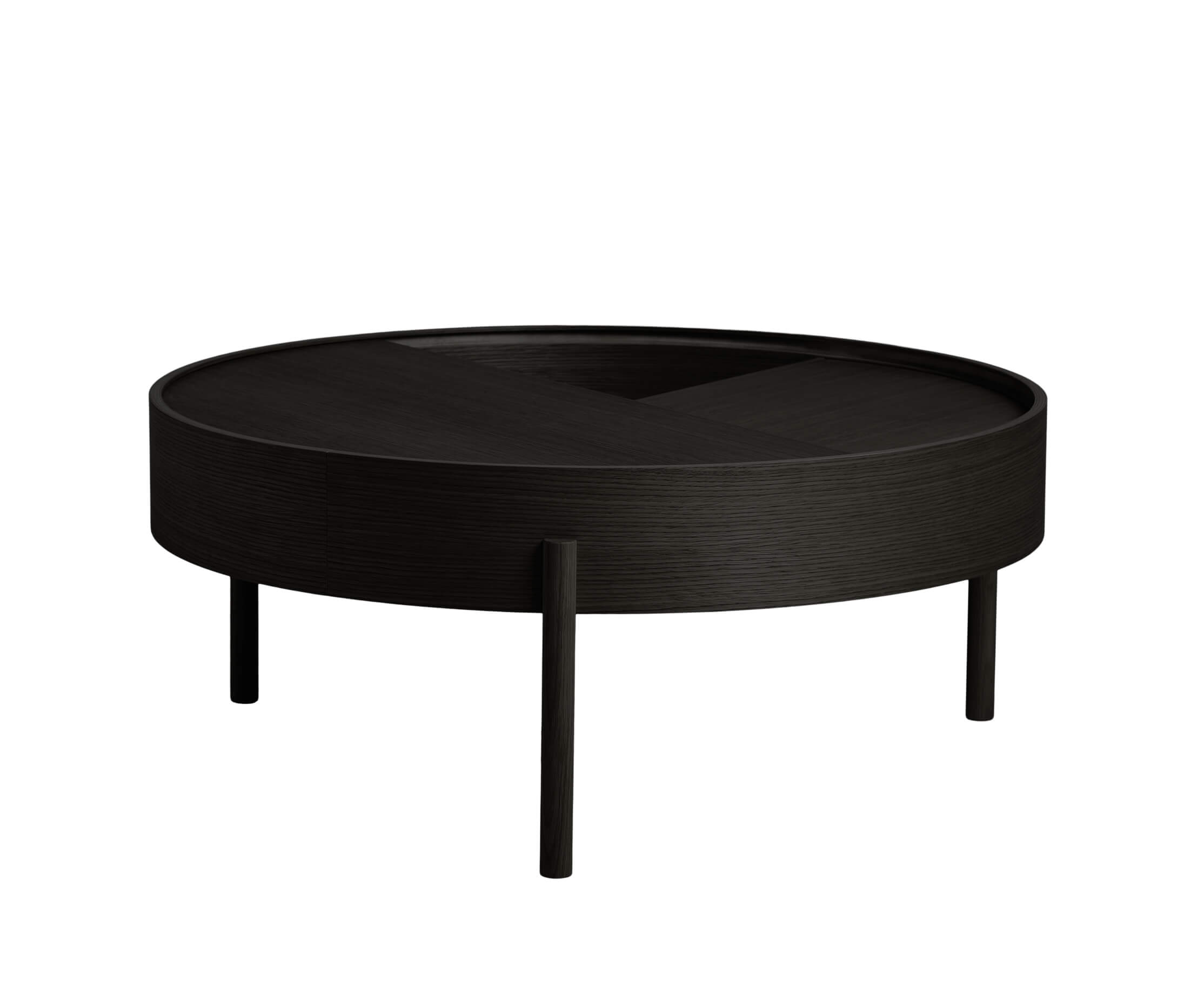 Arc Couchtisch, Ø 89 cm, esche schwarz