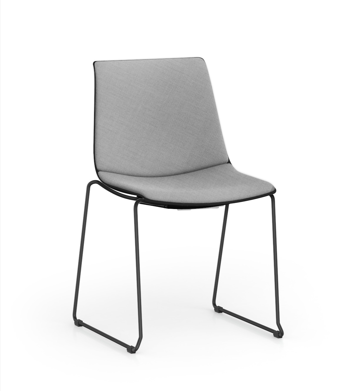 Interstuhl SHUFFLEis1 SU133 Besucherstuhl, stapelbar, ergonomisch, modernes Design, gepolsterter Sitz, langlebig