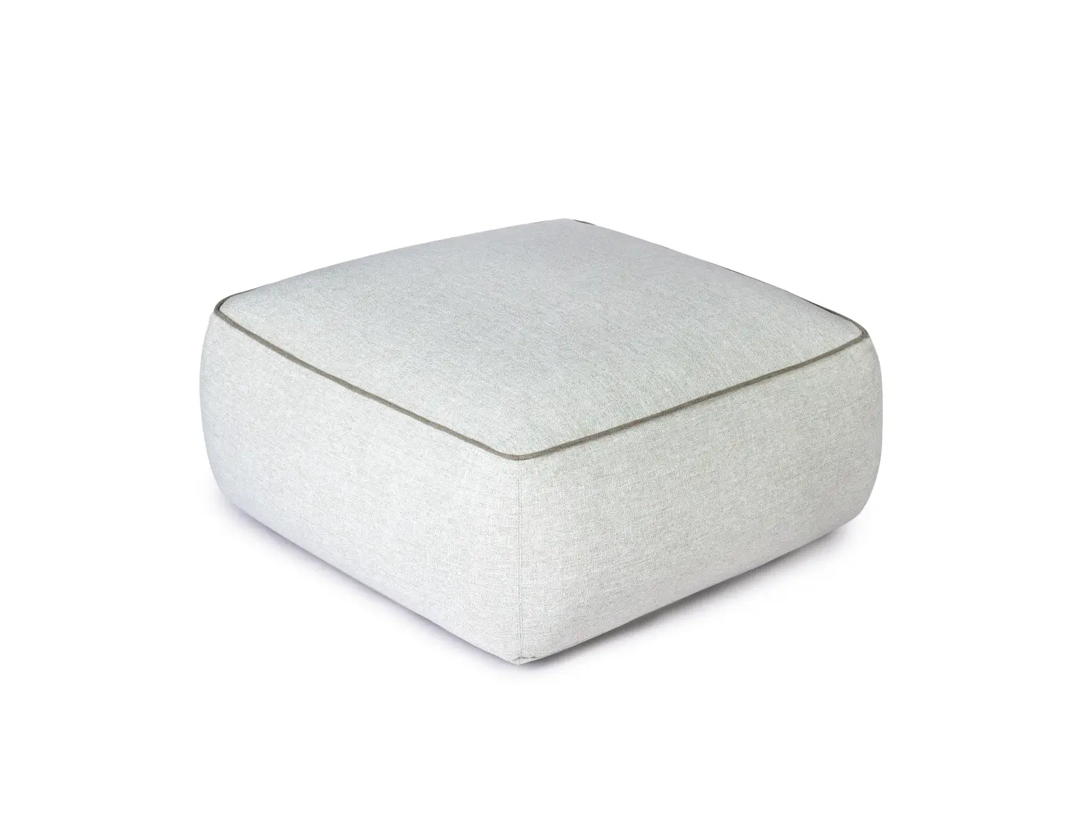 Weishäupl Maliha Lounge Hocker eckig in Pebble. Design-Outdoor-Hocker als flexible Ergänzung für Garten, Terrasse und Pool.